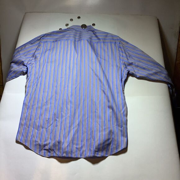 Bugatchi Uomo Men’s  Dress Shirt, Flip Cuff Blue Large - Picture 6 of 9